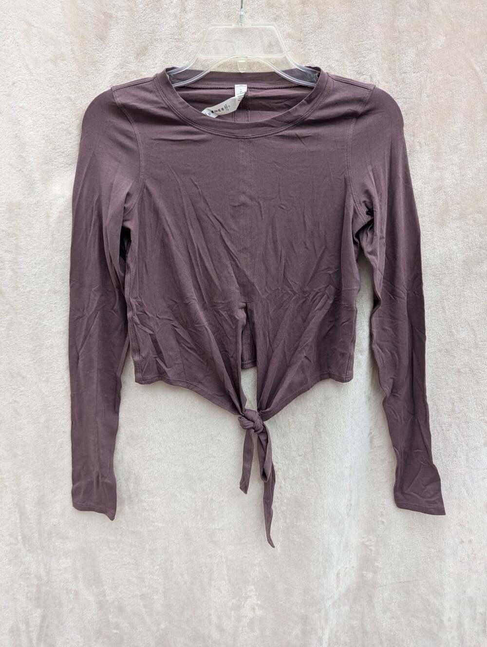 Lululemon It's A Tie Long Sleeve Crop Top Mauve Size 2